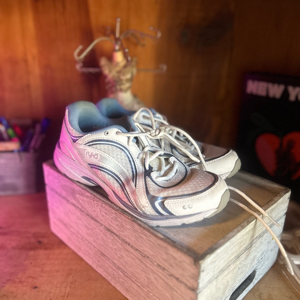 Women’s Blue and White Athletic Shoes